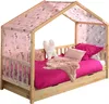 Hausbett Dallas 2 90x200 mit Bettkasten und Voile mit Produktbild-Vorschau 1