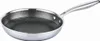 A stainless steel frying pan with a honeycomb pattern on a white background. Produktbild-Vorschau