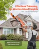 A person is using a long-reach hedge trimmer in front of a house. Produktbild-Vorschau