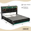 INONEFT Polsterbett 140x200cm mit LED und USB, Doppelbett, Produktbild-Vorschau 2