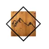 Wallity, Mountain 2, Wanddeko, Nussbaum, Metall, 54 x 54 cm Produktbild-Vorschau 2
