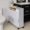 Armoire de salle de bain à roulettes, 2 portes Voir les images du produit 5
