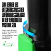 Close-up of a green lever on a black juicer, with German text instructions. Náhled obrázku produktu