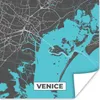 MuchoWow® Poster Venedig - Stadtplan - Karte - Blau 100x100 Produktbild-Vorschau 1