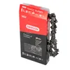 A product box for a chainsaw chain with the chain partially visible. Anteprima dell’immagine prodotto