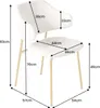 Design Stuhl VOGUE weiß Bouclé goldene Metallbeine Produktbild-Vorschau 11