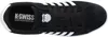A top-down view of a black K-Swiss sneaker with white stripes. Produktbild-Vorschau