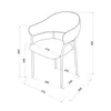 Rebecca Mobili Stühle Dombeya 82,5x57x56,5 Polyestergewebe Produktbild-Vorschau 3