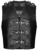PAULGOS Lederweste Biker Kutte Clubweste Chopper Weste 100% Produktbild-Vorschau 1