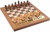A chess board with pieces set up and a digital display on the side. Podgląd zdjęcia produktu
