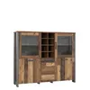 Highboard Vitrine CLIF 5-trg. Optik: Old Wood Vintage von Produktbild-Vorschau 10