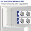 IMPTS Duschwand für Badewanne 140x140cm 3-teilig Faltwand Produktbild-Vorschau 4