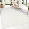 Shaggy Hochflor Teppich Wohnzimmer - 200x290 cm - Creme - Produktbild-Vorschau 1