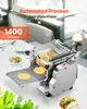 A commercial kitchen setting with a tortilla making machine and prepared food. Produktbild-Vorschau