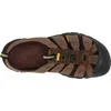 A top-down view of a brown KEEN sandal. Produktbild-Vorschau