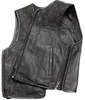 Herren Club Lederweste Bikerweste Diamond gestepptes Muster Produktbild-Vorschau 4