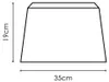 Home Sweet Home Stoff Lampenschirm Dunkelgrau - 35 x 30 x Produktbild-Vorschau 5