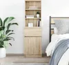 vidaXL Szafka nocna dąb sonoma 39x35x125 cm Materiał Podgląd zdjęcia produktu 3