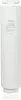 A white cylindrical water filter cartridge with text and a logo printed on it, set against a white background with a reflection. Produktbild-Vorschau