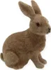 Deko-Hase 14cm beflockt Braun 4er Set – Osterdekoration Produktbild-Vorschau 1