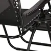 A close-up view of the frame and fabric of a black reclining chair. Náhľad obrázku produktu