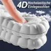 Weiße 4D-Hochelastizitätseinlagen, ein Finger drückt in das weiche Material, um die Dämpfung zu zeigen Náhled obrázku produktu
