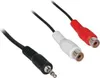 Wentronic Goobay 3,5mm-Klinke-/Cinch-Adapterkabel, Schwarz, Produktbild-Vorschau 1