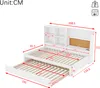 MODFU Tagesbett 90x200cm/90x190cm Ausziehbett mit USB-Laden Produktbild-Vorschau 5