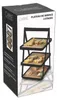 Etagere 3 Etagen Bambus Metall schwarz tragbar Produktbild-Vorschau 2