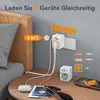 TESSAN 2 Stück Klappbarer USA Adapter Steckdose mit 2 USB C Produktbild-Vorschau 5
