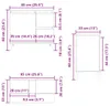 vidaXL Badschrank Grau Sonoma 65x33x60 cm Holzwerkstoff Produktbild-Vorschau 8