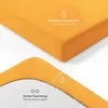 A close-up view of an orange fitted sheet, showing its texture and elastic band. Anteprima dell’immagine prodotto