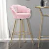 Barhocker Küche mit Blumenlehne, goldene Beine, h90cm Produktbild-Vorschau 12