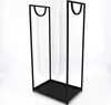 A black metal firewood rack on a white background. Produktbild-Vorschau
