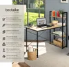 A desk with a bookshelf in a room setting. Náhled obrázku produktu