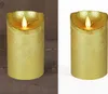 Anna's Collection Stumpfe Led-Kerze - gold - H12,5 x T7,5 Produktbild-Vorschau 1