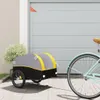 vidaXL Fahrradanhänger Schwarz und Gelb 30 kg Eisen Produktbild-Vorschau 2