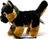 A plush toy German Shepherd puppy with a black collar and leash, shown from the side against a white background. Produktbild-Vorschau