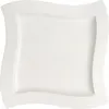 A white square plate with wavy edges on a white background. Produktbild-Vorschau