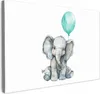 Leinwand Bilder 90x60 cm - Kinder Ballon - Elefant - Produktbild-Vorschau 1