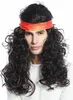 WIG ME UP Perücke Stirnband lang Locken lockig braun Hippie Produktbild-Vorschau 5