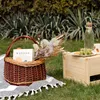 Creative Home Cesta grande de picnic, con asa, 43 x 33 x 40 Vista previa de la imagen del producto 5