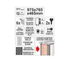 Carrello da officina 975x765x465mm con utensili 177 pezzi Anteprima dell’immagine prodotto 10