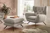 KAWOLA Sessel CHARME Hochlehnsessel Cord steingrau mit Produktbild-Vorschau 1