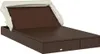 A brown outdoor chaise lounge with a white canopy. Náhľad obrázku produktu