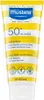 A tube of Mustela sunscreen lotion with yellow and white stripes. Náhled obrázku produktu
