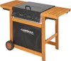 A Campingaz grill cart with a black grill and wooden accents, shown against a white background. Produktbild-Vorschau