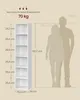 A diagram showing the dimensions of a bookshelf with silhouettes of two people for scale. Produktbild-Vorschau