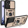 A product shot of a phone case with a ring stand and camera cover.