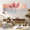 Bild auf Leinwand - Leinwandbild - 5 Teile - Flamingos Produktbild-Vorschau 7